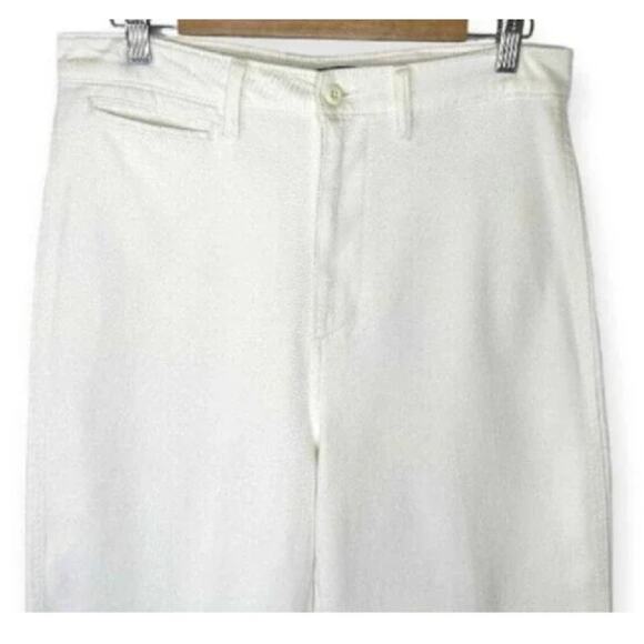 Quince Women's Stretch Cotton Twill Wide-Leg Crop Pants sz 27 Ivory/White NWT - Picture 4 of 5